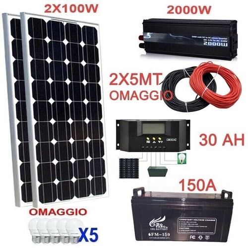 Kit fotovoltaico 2kw pwm - fotovoltaico,