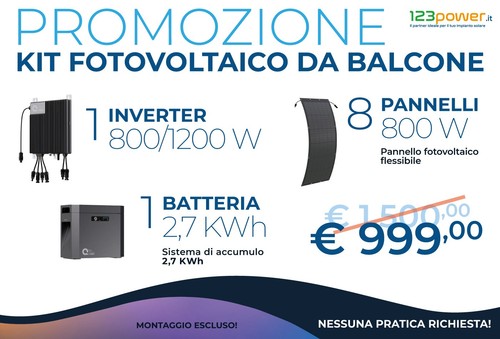 Kit fotovoltaico balcone 800 - fotovoltaico,