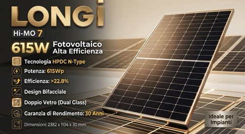 Pannello solare longi 615w - solare,